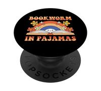 Reading Lover Lector de Libros Lectura Bookworm en Pijamas PopSockets PopGrip Adhesivo