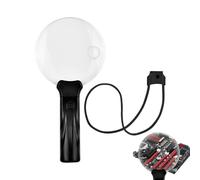 Reading Magnifier - 5X 10X Handheld Lens, Portable Design with Clear Focus, Foldable Frame with Hands-Free Support, Visual Aid Tool, Adult Elderly Crafting Sewing Repair Indoor Outdoor Use