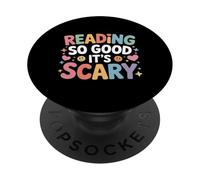 Reading So Good It's Scary Spooky Bookworm Reader |- PopSockets PopGrip Adhesivo