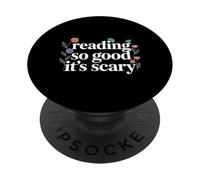 Reading So Good It's Scary Spooky Bookworm Reader |- PopSockets PopGrip Adhesivo
