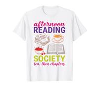 Reading Society Book Lover Afternoon Tea Bookish Reader Camiseta
