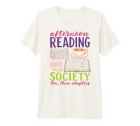 Reading Society Book Lover Afternoon Tea Bookish Reader Camiseta Premium