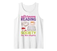 Reading Society Book Lover Afternoon Tea Bookish Reader Camiseta sin Mangas