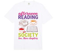 Reading Society Book Lover Afternoon Tea Bookish Reader Comfort Colors Adult Heavyweight T-Shirt