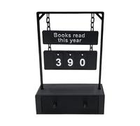 Reading Trackers Board - Books Read This Year Counter | Clear Goal Display Sign with Sliding Number Panels & Mini Stand for Home Library Dorm and Study Room Use