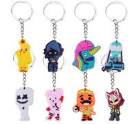 READREAM 8 Piezas Fortnit Llaveros Niños, Dibujos Animados Muñeca Llavero Colgante, 3D Llaver de Personaje, Lindo Llaver Bolsos, Fortnit Keychain para Regalo de Cumpleaños Niños y Niñas
