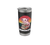 Readsolotl, I Read Alotl Axolotl Vaso térmico de acero inoxidable de doble pared