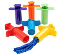 Ready 2 Learn Dough Extrusers - Conjunto de 6 - Herramientas de masa de juego - para edades de 2+ - Accesorios de arte para cermica y masa