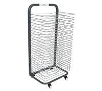 READY 2 LEARN Estante de Secado de Arte, Organizador de Arte Resistente para Pinturas y Dibujos, 25 estantes, Acero, 4 Ruedas, 2 Ruedas de Bloqueo, 96 cm de Alto x 45 cm de Ancho