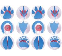 READY 2 LEARN Sellos gigantes - Huellas de patas - Juego de 6 sellos de espuma fáciles de sostener para niños - Sellos de arte y manualidades para exhibiciones, carteles, carteles y proyectos de