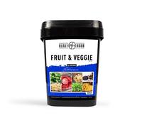 Ready Hour, Mezcla de frutas y verduras, alimentos liofilizados no perecederos, vida útil de 30 años, suministro de alimentos portátil de emergencia y aventura, recipiente duradero seguro para