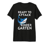 Ready To Attack Kindergarten Shark Funny Back To School Camiseta Premium