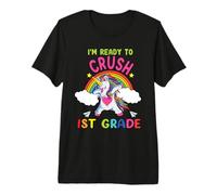 Ready To Crush 1st Grade Dabbing Unicorn Back To School Camiseta Premium