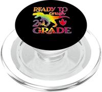 Ready To Crush 2nd Grade Dinosaur Back To School Tie Dye PopSockets PopGrip para MagSafe