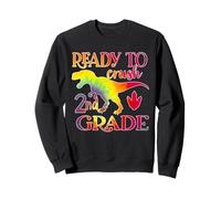 Ready To Crush 2nd Grade Dinosaur Back To School Tie Dye Sudadera