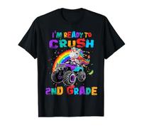 Ready To Crush 2nd Grade Unicorn Monster Truck Back School Camiseta gráfica económica