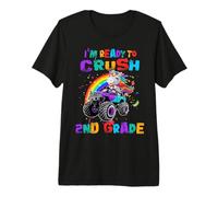 Ready To Crush 2nd Grade Unicorn Monster Truck Back School Camiseta Premium