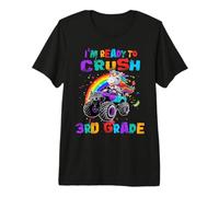 Ready To Crush 3rd Grade Unicorn Monster Truck Back School Camiseta Premium