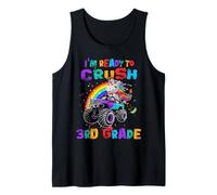 Ready To Crush 3rd Grade Unicorn Monster Truck Back School Camiseta sin Mangas