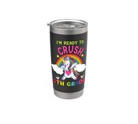 Ready To Crush 5th Grade Dabbing Unicorn Back To School Vaso térmico de acero inoxidable de doble pared