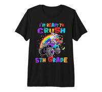 Ready To Crush 5th Grade Unicorn Monster Truck Back School Camiseta Premium