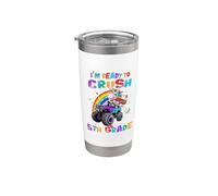 Ready To Crush 5th Grade Unicorn Monster Truck Back School Vaso térmico de acero inoxidable de doble pared