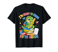 Ready To Crush Fifth Grade Dinosaur Back To School Student Camiseta