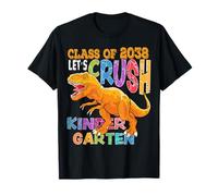 Ready To Crush Kindergarten 2038 Dinosaurio Regreso a la Escuela Niño Camiseta
