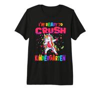 Ready To Crush Kindergarten Dabbing Unicorn Back to School Camiseta Premium
