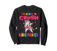 Ready To Crush Kindergarten Dabbing Unicorn Back to School Sudadera