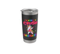 Ready To Crush Kindergarten Dabbing Unicorn Back to School Vaso térmico de acero inoxidable de doble pared