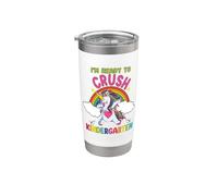 Ready To Crush Kindergarten Dabbing Unicorn Back To School Vaso térmico de acero inoxidable de doble pared