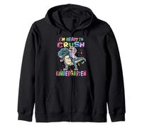 Ready To Crush Kindergarten Unicorn Dinosaur Back to School Sudadera con Capucha