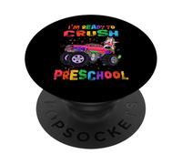 Ready To Crush Preschool Unicorn Monster Truck Back School PopSockets PopGrip Adhesivo