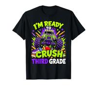 Ready To Crush Third Grade Monster Truck Back To School Boy Camiseta