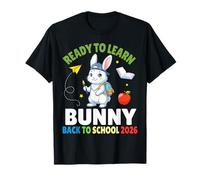 Ready To Learn Bunny Back To School 2026 Estudiante Niños Niñas Camiseta