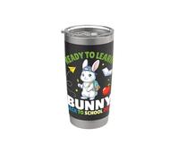 Ready To Learn Bunny Back To School 2026 Estudiante Niños Niñas Vaso térmico de acero inoxidable de doble pared