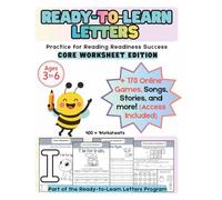 Ready-To-Learn Letters: Alphabet Workbook - Core Worksheet Edition: Practice for Reading Readiness Success