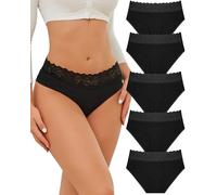 READY TO LOVE Bragas Mujer Algodon Encaje Bragas Mujer Transpirables Ropa Interior Mujer Suave Cómodas Braguitas Mujer Algodon