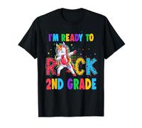 Ready To Rock 2nd Grade Dabbing Unicorn Back To School Camiseta