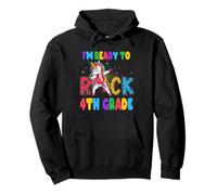 Ready To Rock 4th Grade Dabbing Unicorn Back To School Sudadera con Capucha