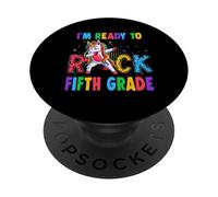 Ready To Rock Fifth Grade Dabbing Unicorn Back To School PopSockets PopGrip Adhesivo