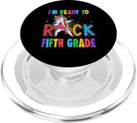Ready To Rock Fifth Grade Dabbing Unicorn Back To School PopSockets PopGrip para MagSafe