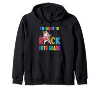 Ready To Rock Fifth Grade Dabbing Unicorn Back To School Sudadera con Capucha