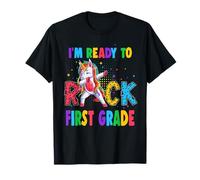 Ready To Rock First Grade Dabbing Unicorn Back To School Camiseta