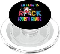 Ready To Rock Fourth Grade Dabbing Unicorn Back To School PopSockets PopGrip para MagSafe