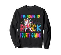 Ready To Rock Fourth Grade Dabbing Unicorn Back To School Sudadera