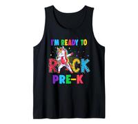 Ready To Rock Pre K Dabbing Unicorn Back To School Camiseta sin Mangas