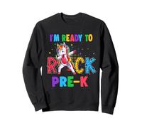 Ready To Rock Pre K Dabbing Unicorn Back To School Sudadera