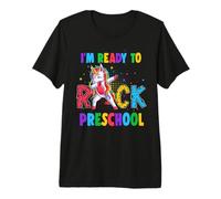 Ready To Rock Preschool Dabbing Unicorn Back To School Camiseta Premium
